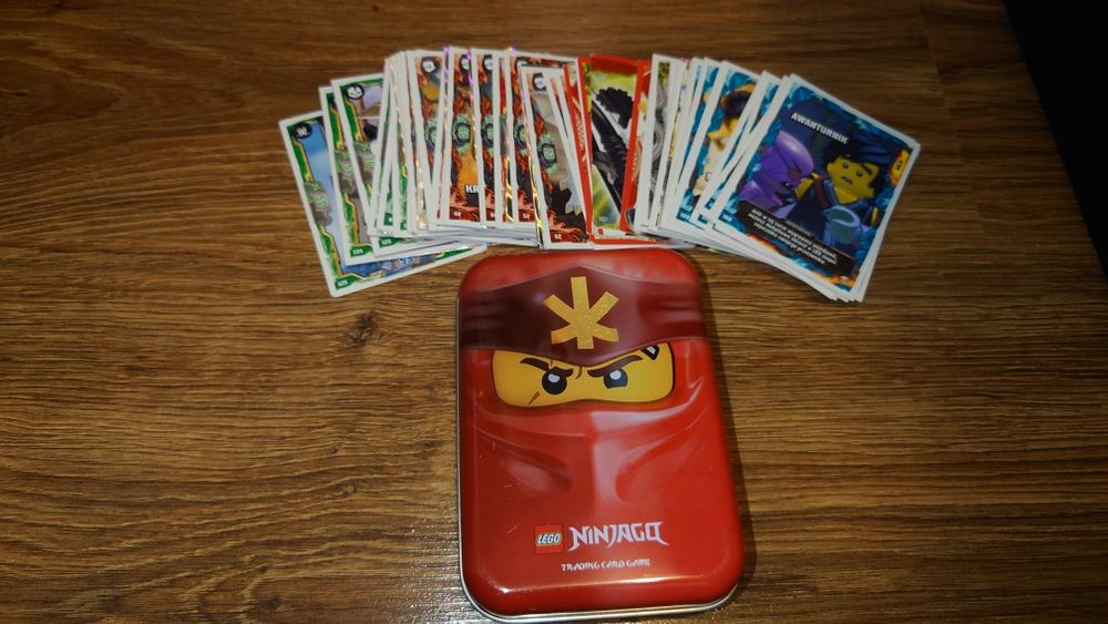 64 Karty Ninjago seria 6 + metalowa puszka