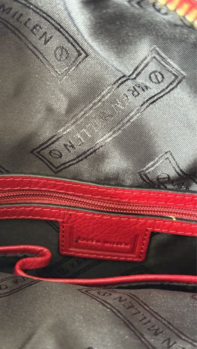 Сумка червона шкіряна KAREN MILLEN England