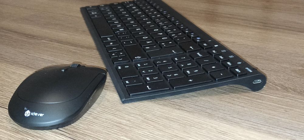 klawiatura i mysz bezprzewodowa iclever - nowa