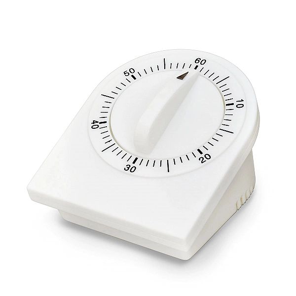 Minutnik mechaniczny ADE, do 59 minut, 7,5 x 9,5 x 6,5 cm, biały