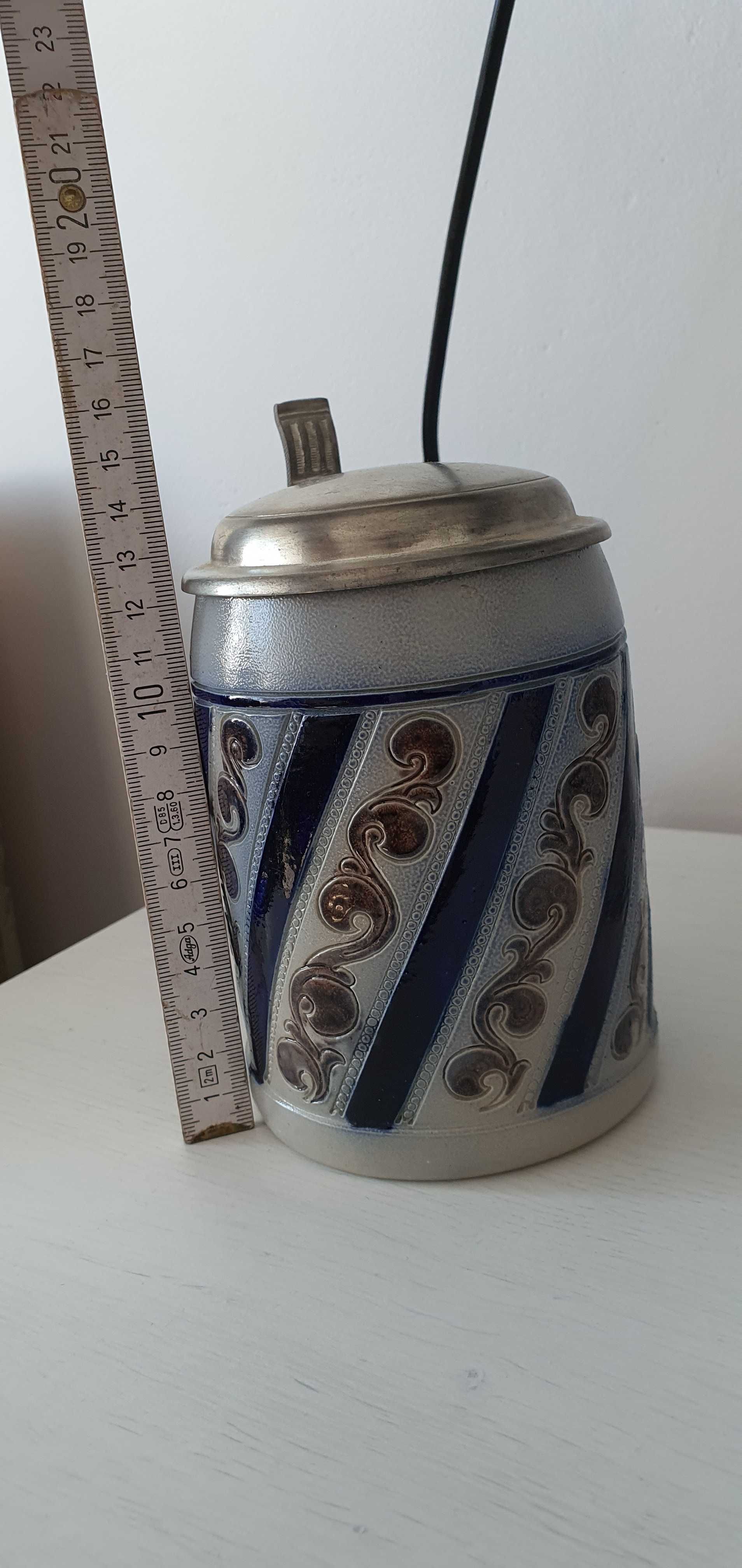 Kufle do piwa z cynową pokrywą