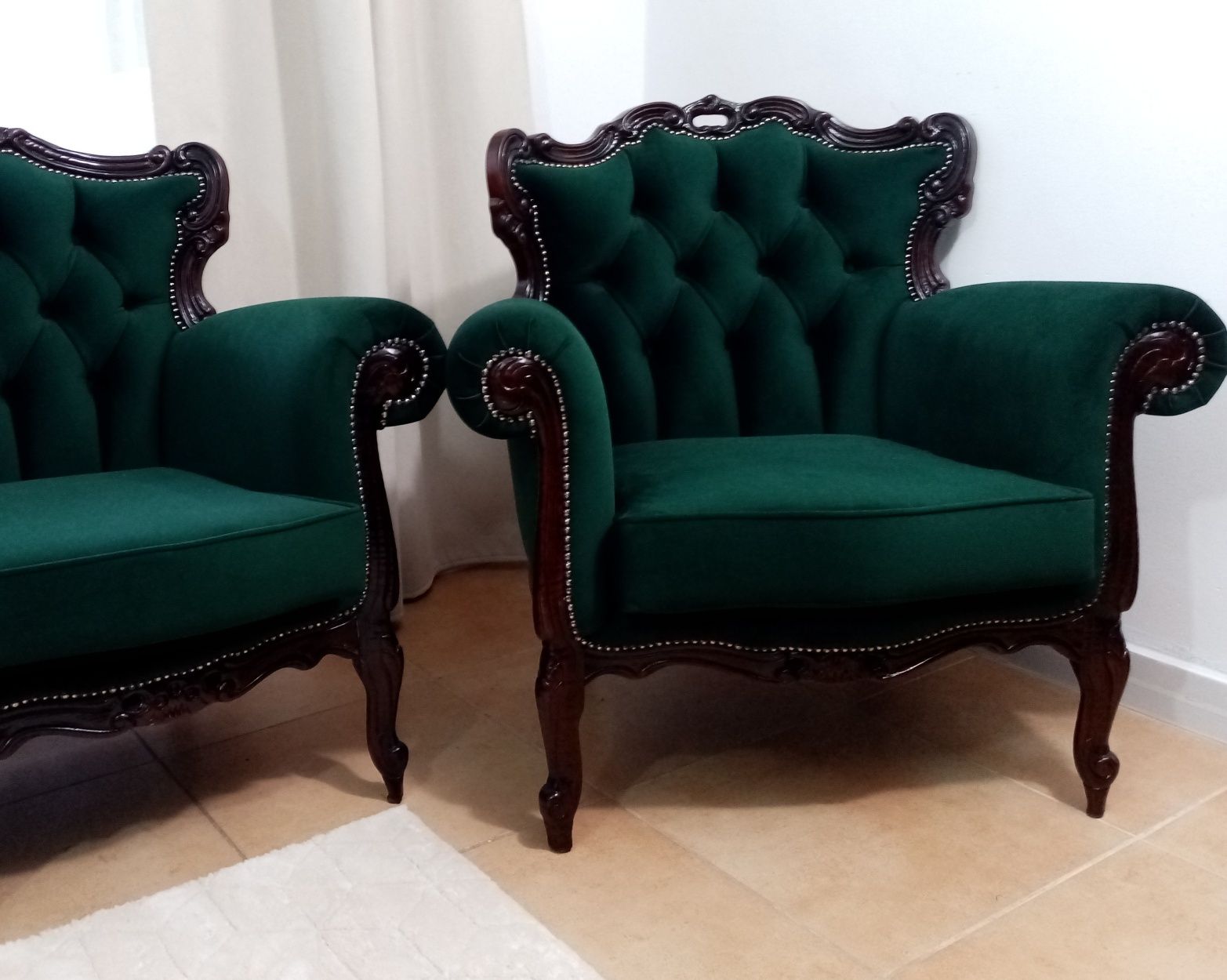 Komplet odnowiony wypoczynkowy Ludwik stylowy sofa sofa fotel 321