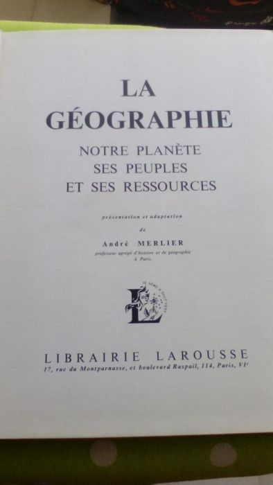 La geographie de 1963