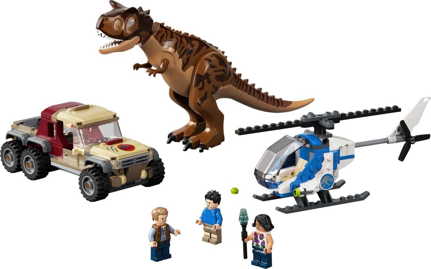 240EL. Nowe klocki Pościg za Karnotaurem do LEGO JURASSIC WORLD 76941