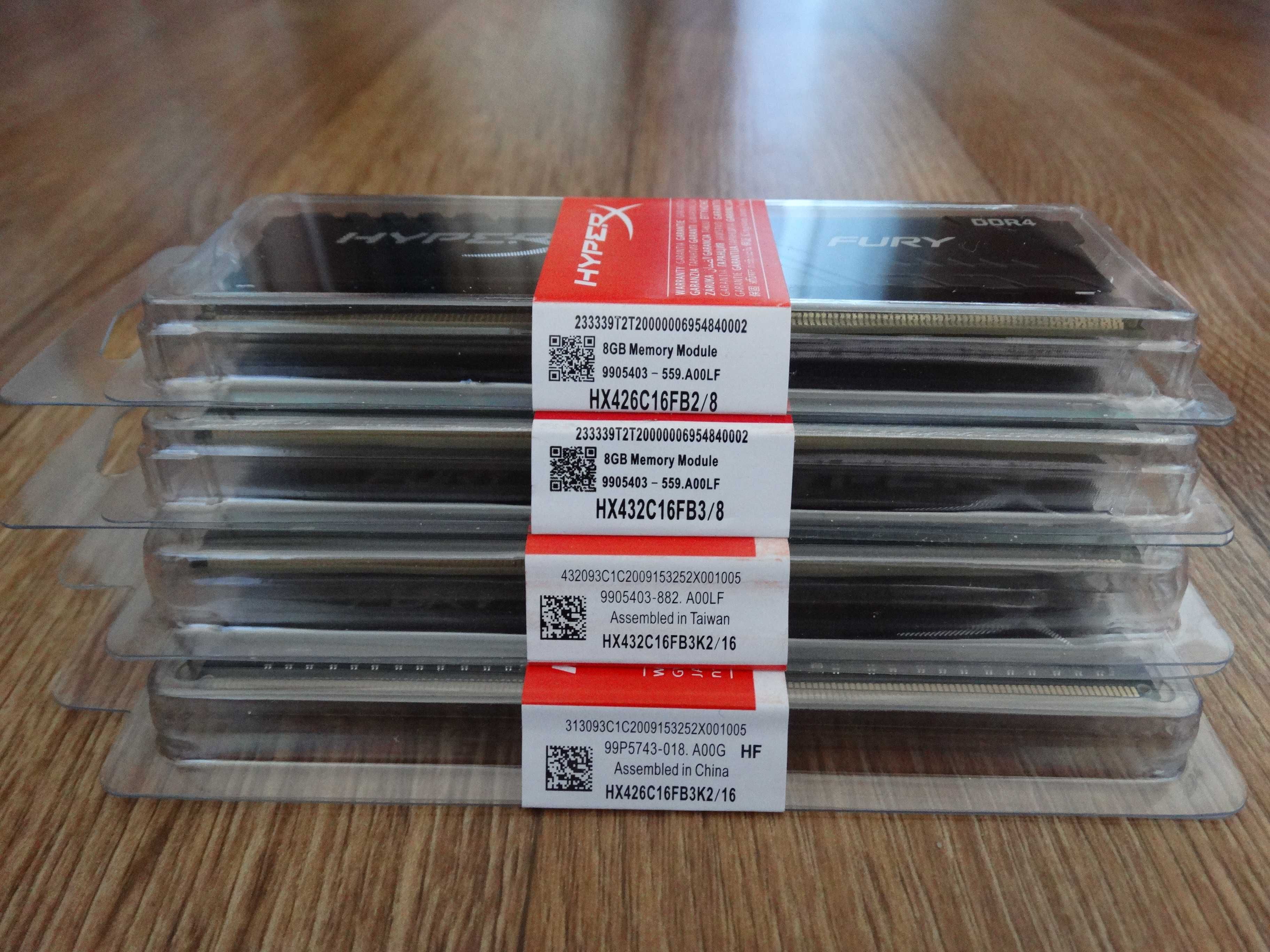 оперативная память HyperX FURY DDR4 8GB 2666MHz 3200MHz CL16 1.2V