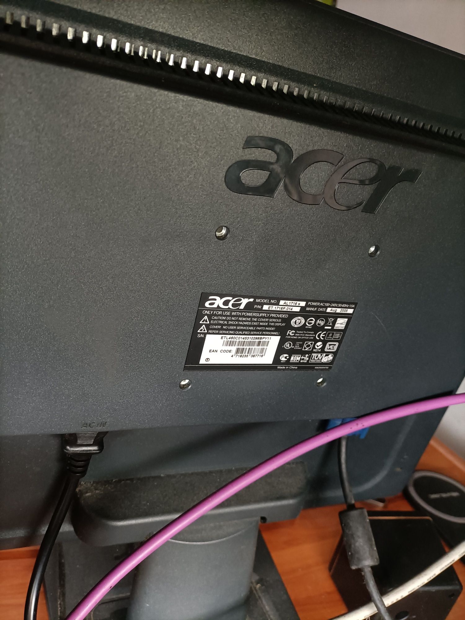 monitor acer 17 polegadas 75hz