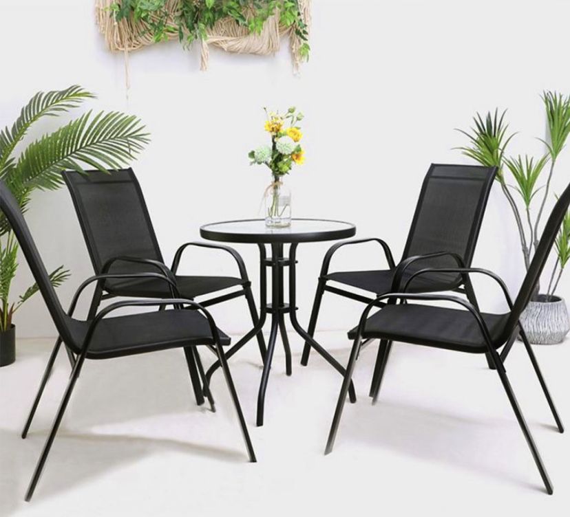 Krzesła krzesło ogrodowe metalowe 4 szt zestaw krzeseł ogrodowych