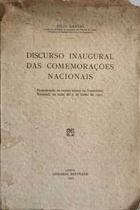 LIVRO RARO - Júlio Dantas - Discurso Inaugural Das .. 1940