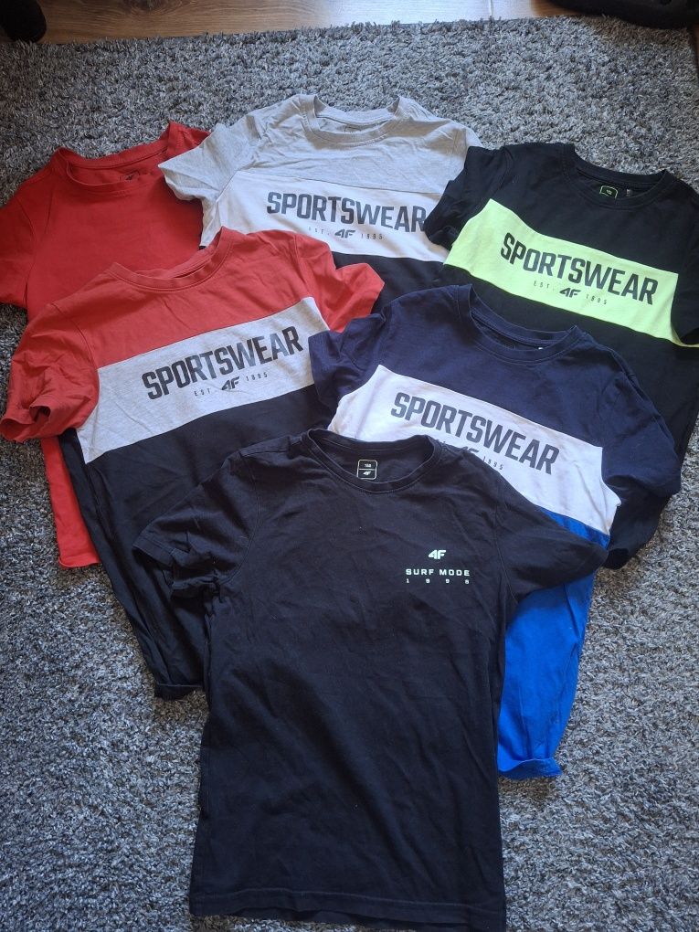 4F t-shirt koszulki zestaw 6 sztuk 152