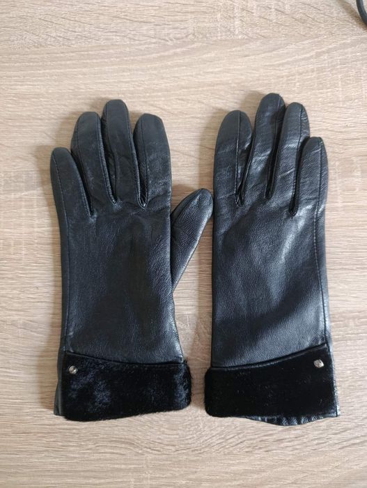 Перчатки рукавички шкіряні жіночі розмір 6.5