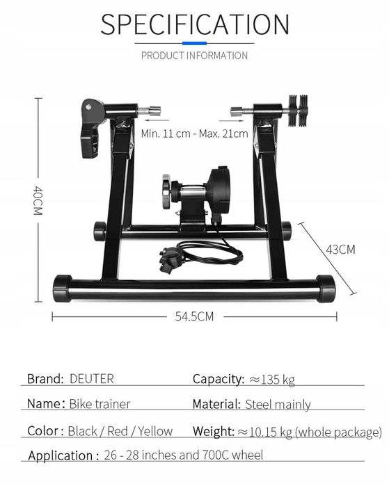 Trenażer magnetyczny rowerowy treningowy DEUTER MT-04