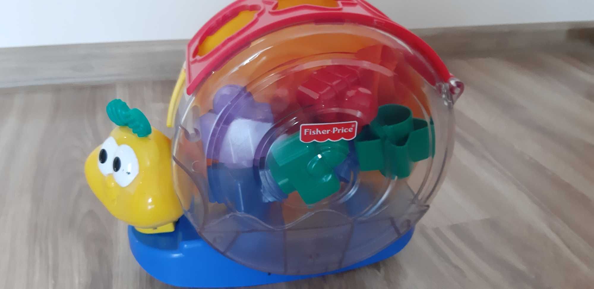 Ślimak Fisher Price sorter klocków kompletny super stan