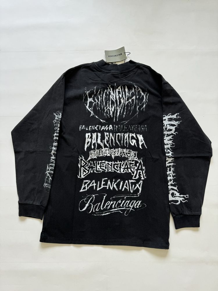 лонгслив Balenciaga many logos rock longsleeve vetements rick owens