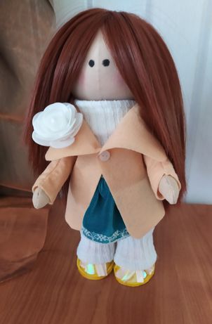 Интерьерная текстильная кукла тильда.