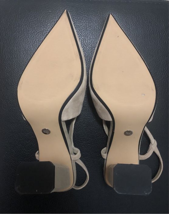 Sapatos Mules Tacão - Nude