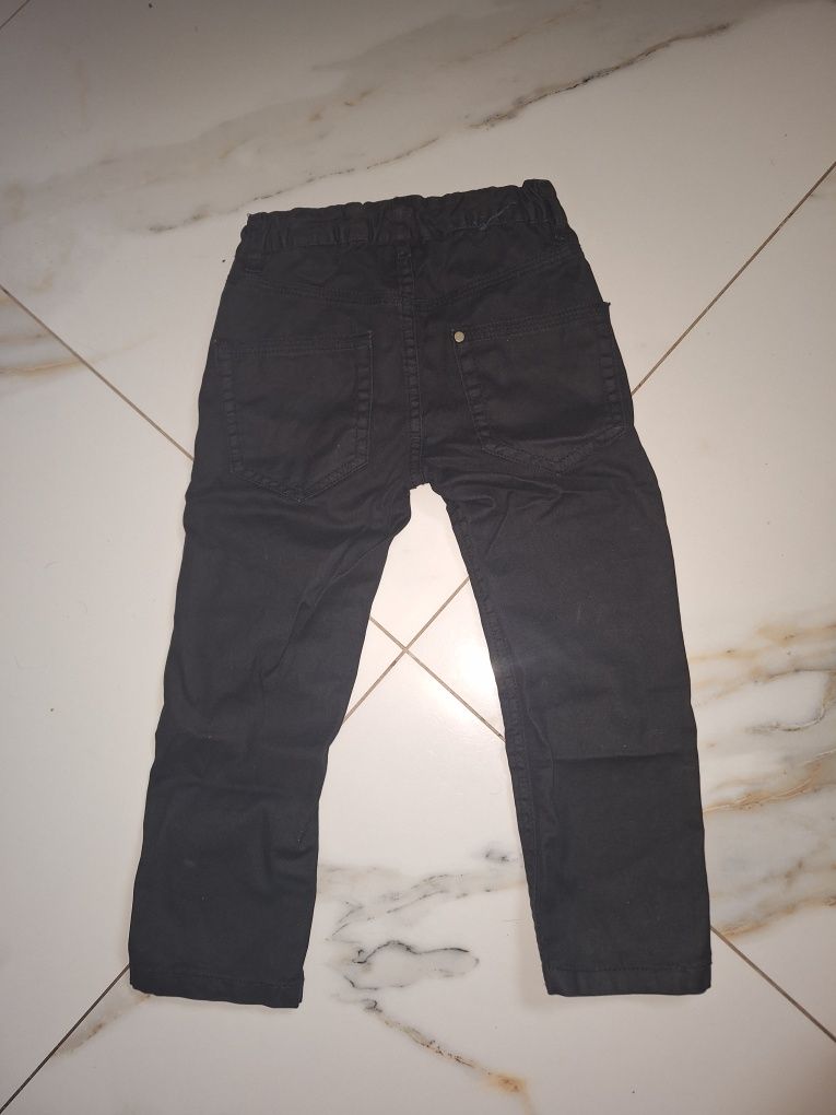 Spodnie czarne woskowane H&M 2-3 lata