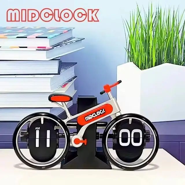 Настольные механические часы "Велосипед" Mid Clock | Винтажные часы