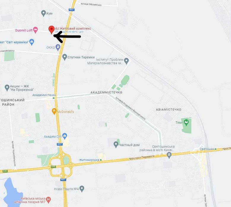 1кімн 37м2 зі спальнею у ЖК 4U з генератором, Академгородок, Святошино