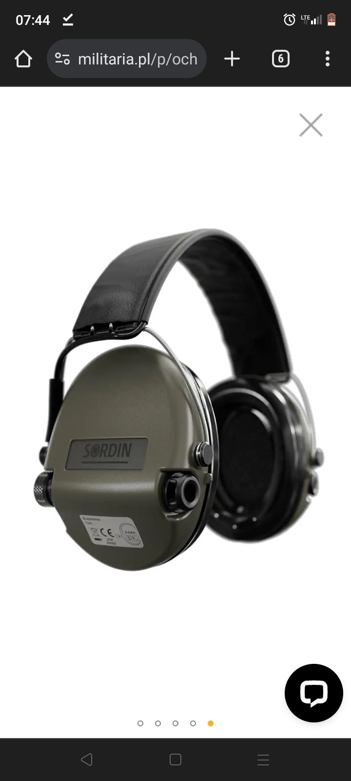 Ochronniki słuchu aktywne Sordin Supreme Pro Headband - Zielone