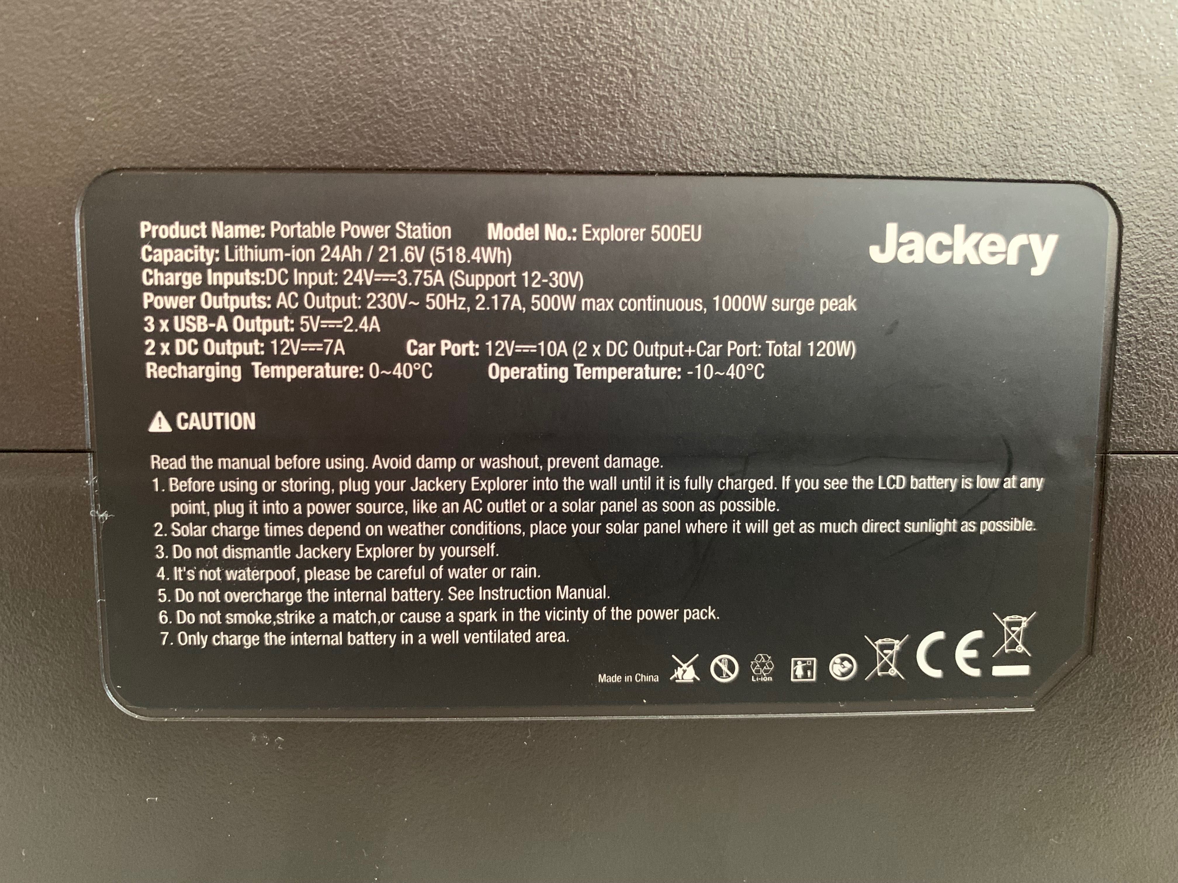 Зарядна станція Jackery Explorer 500 EU