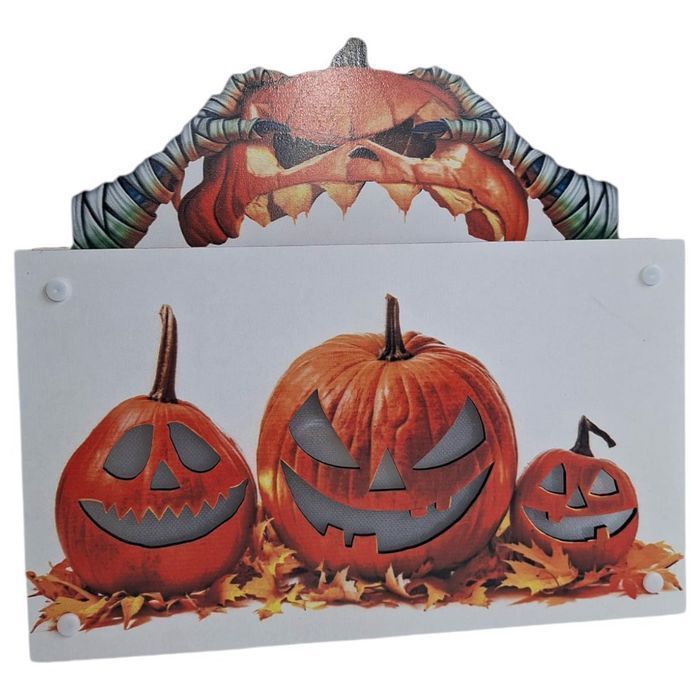 Tablica na drzwi dekoracja Halloween LED baterie