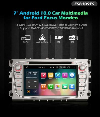 Radio RDS DAB+ Tablet Android GPS DVD USB Ford Mondeo MK4 Focus