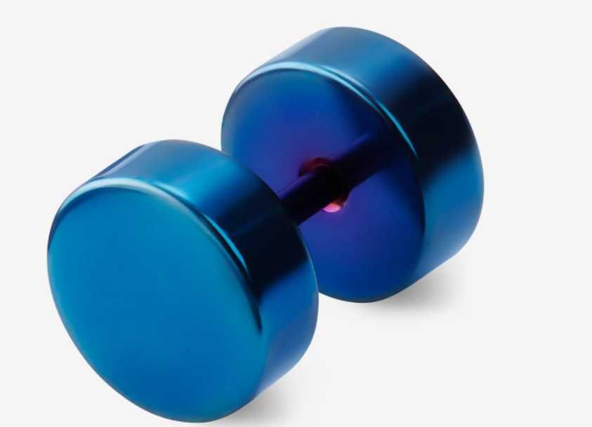 kolczyki kolczyk fake tunel oszukany niebieski 6mm 1 sztuka