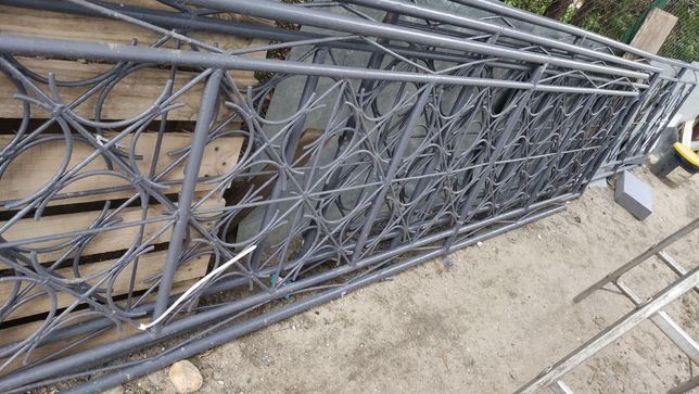Płot ogrodzenie barierka metalowa grafit antracyt