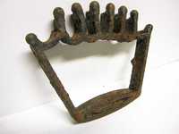 grande antigo ferro de marcar-coroa-ferro forjado- para marcar cavalos