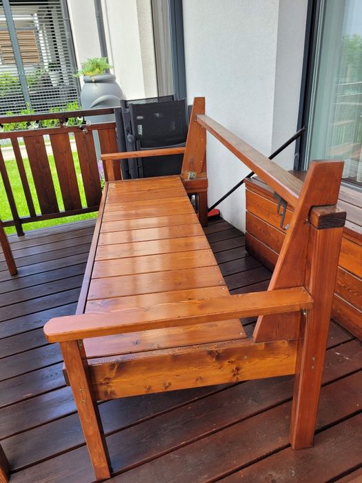 Ławka ogrodowa z modrzewia syberyjskiego