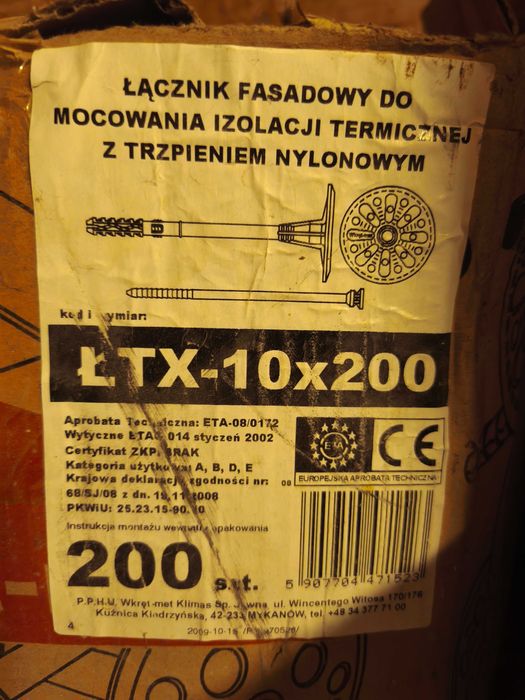Łącznik fasadowy łtx 10x200