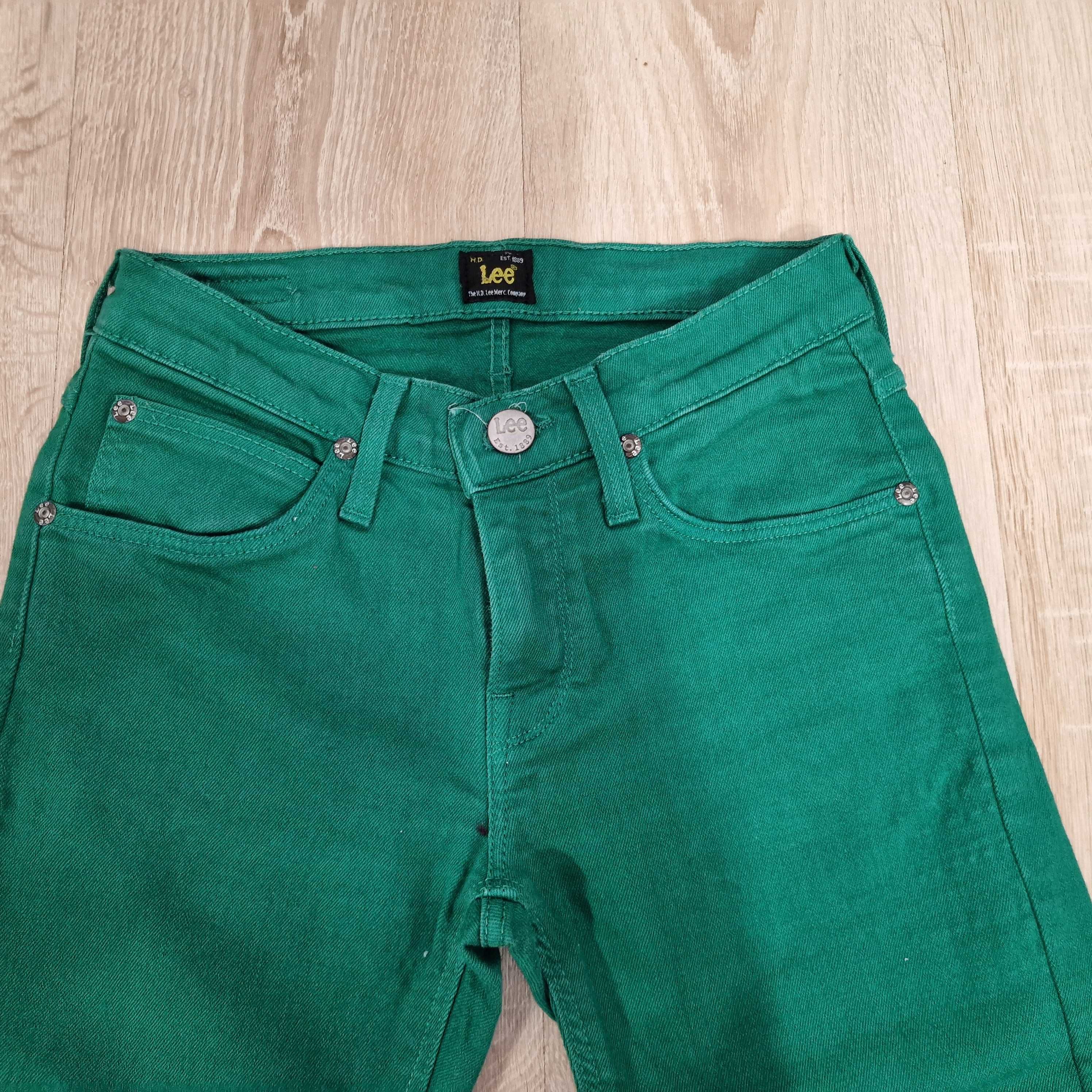 Zielone jeansy damskie LEE Jade 25/31