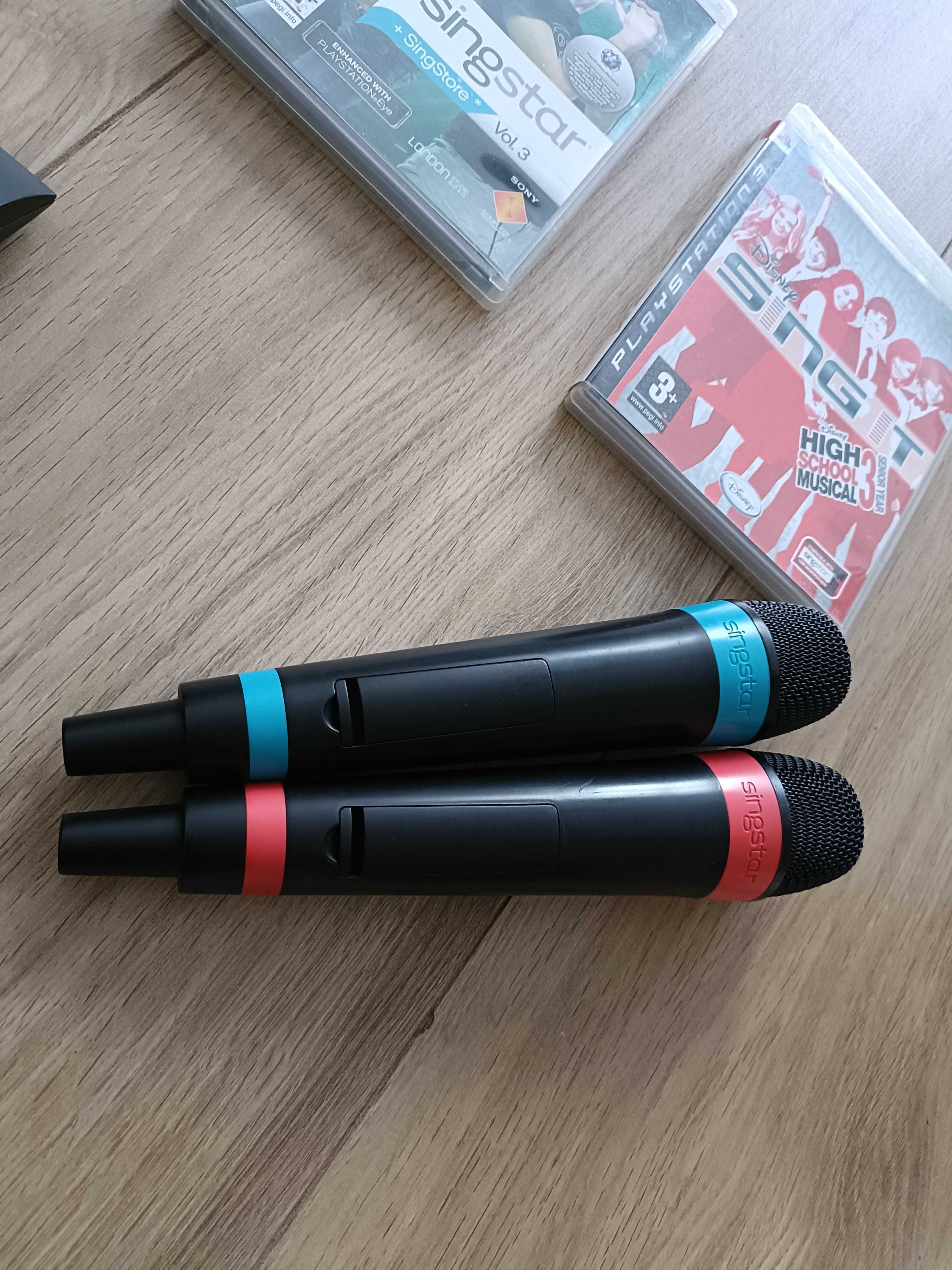 Gra Ps3 / Ps 3 - Zestaw - 2 x mikrofon Singstar , 2 x gra , adapter