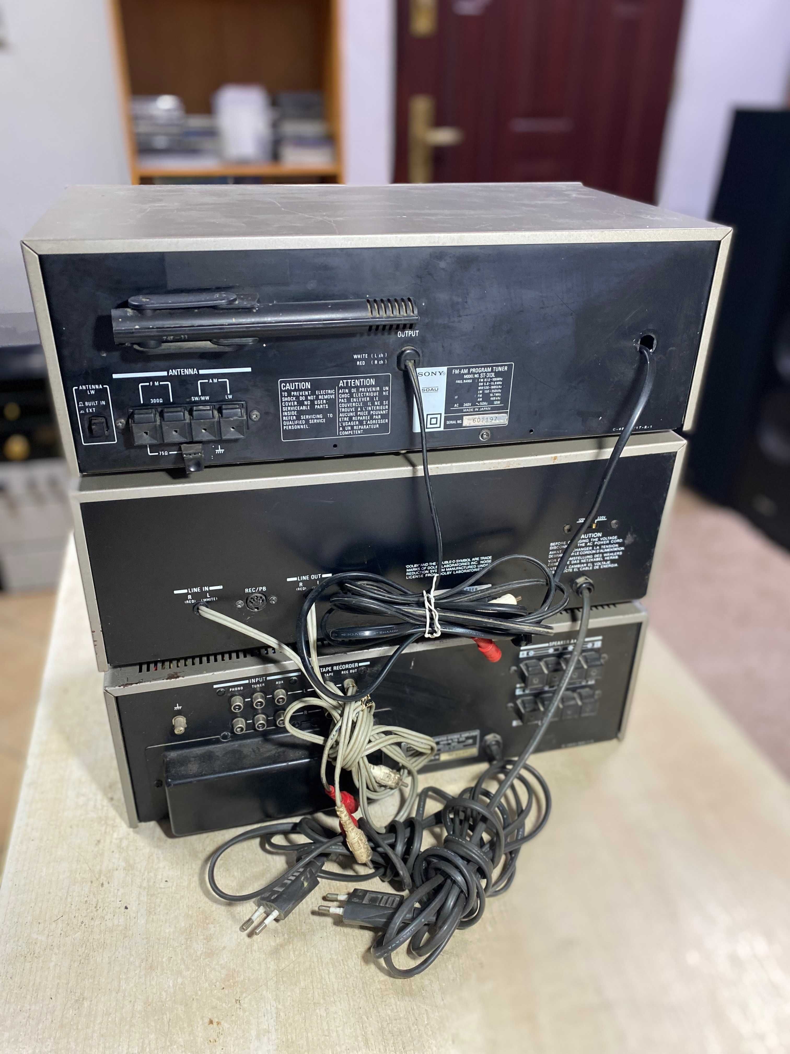 wieża Sony wzmacniacz ta-313, magnetofon tc-u2, tuner st-313L