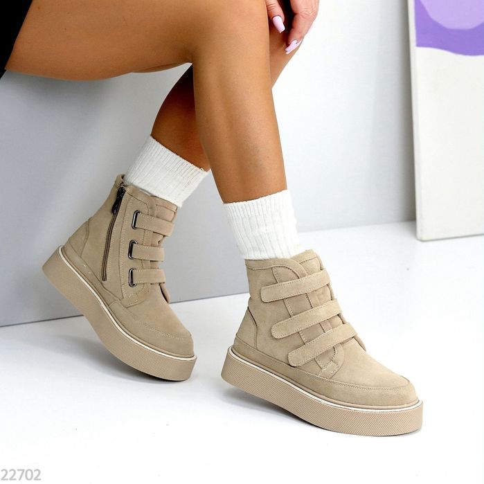 Акція Жіночі черевики зимові замшеві