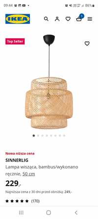 Lampa wiszaca z ikei nowa