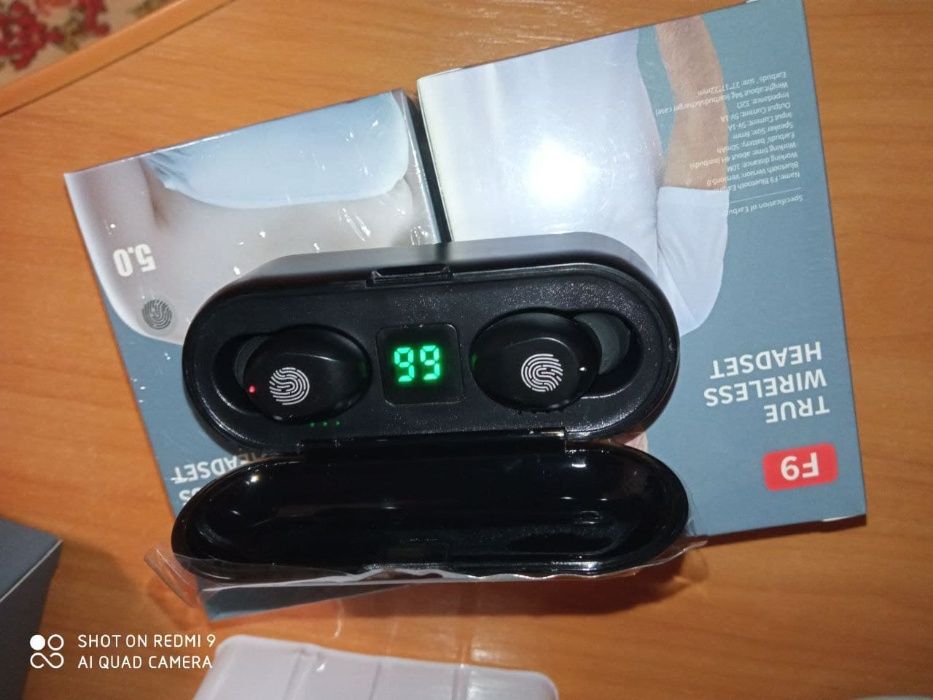 Бездротова гарнітура Bluetooth навушники F9 TWS V5.0