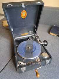 Stary gramofon patefon ODEON sprawny