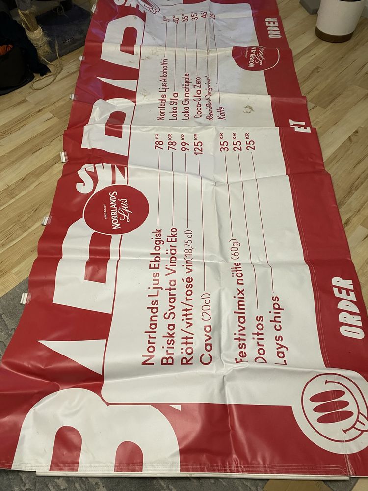 Baner plandeka 1,2 x 3 m