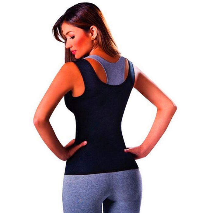 Damska neoprenowa koszulka wyszczuplająca - na trening, fitness - 3XL