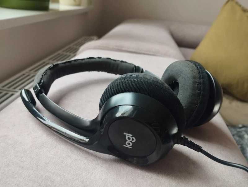 Słuchawki przewodowe Logitech z mikrofonem