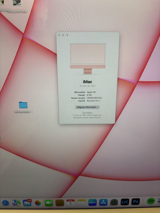 APPLE iMac 24 4k 23.5" Retina M1 8GB RAM 256GB SSD