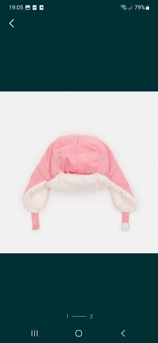 Nowa czapka velvet różowa uszatka damska dziewczęca zimowa na zimę