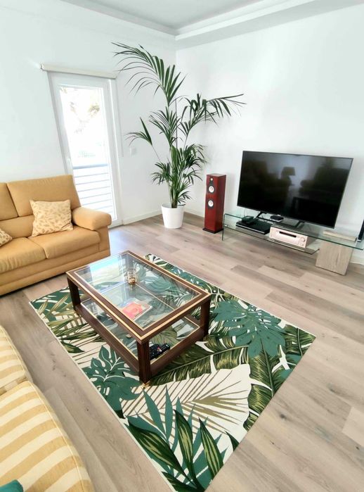 Mesa de centro madeira/vidrio