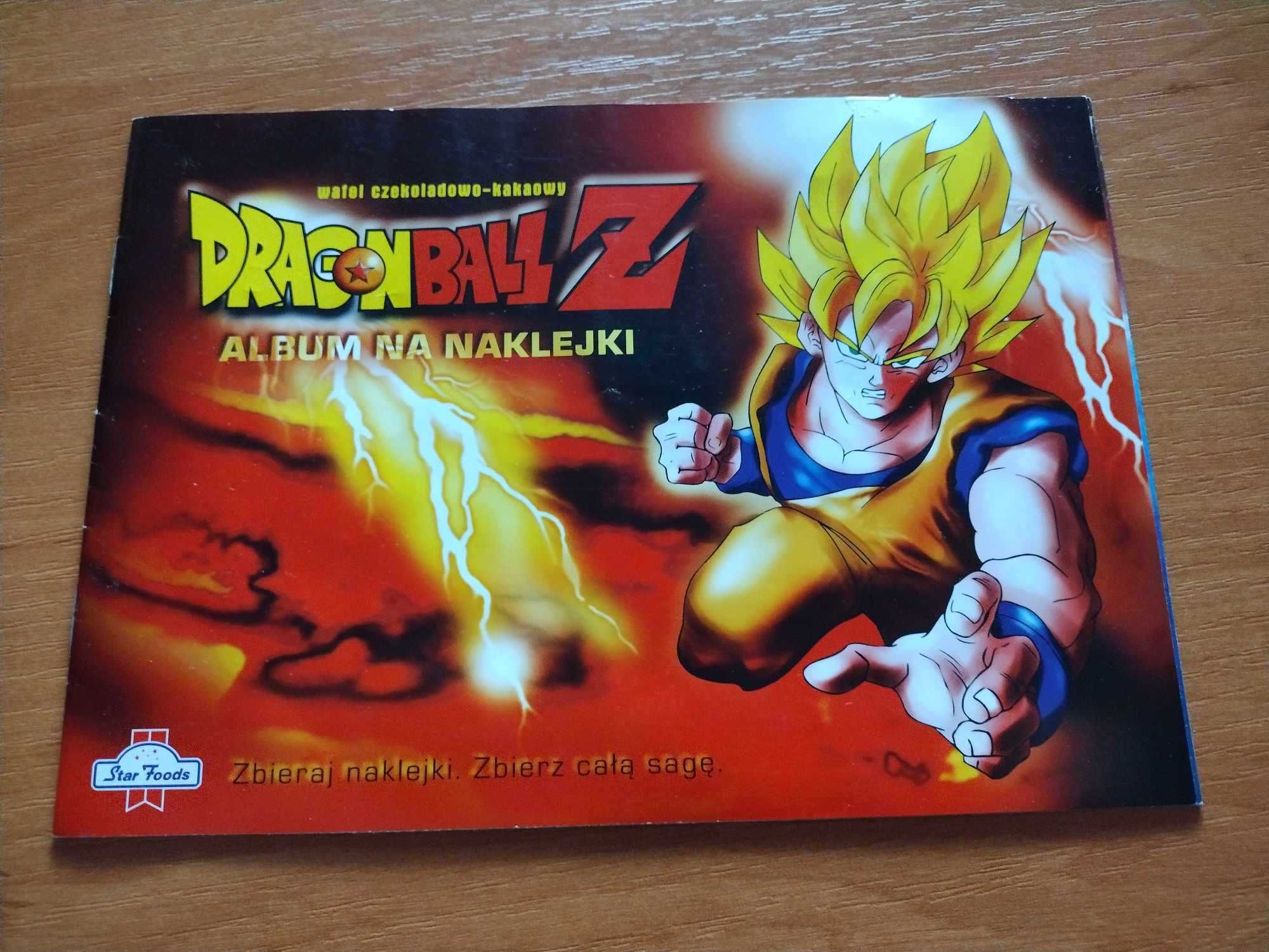 Dragon Ball Z - album na naklejki, zawiera pojedyncze naklejki