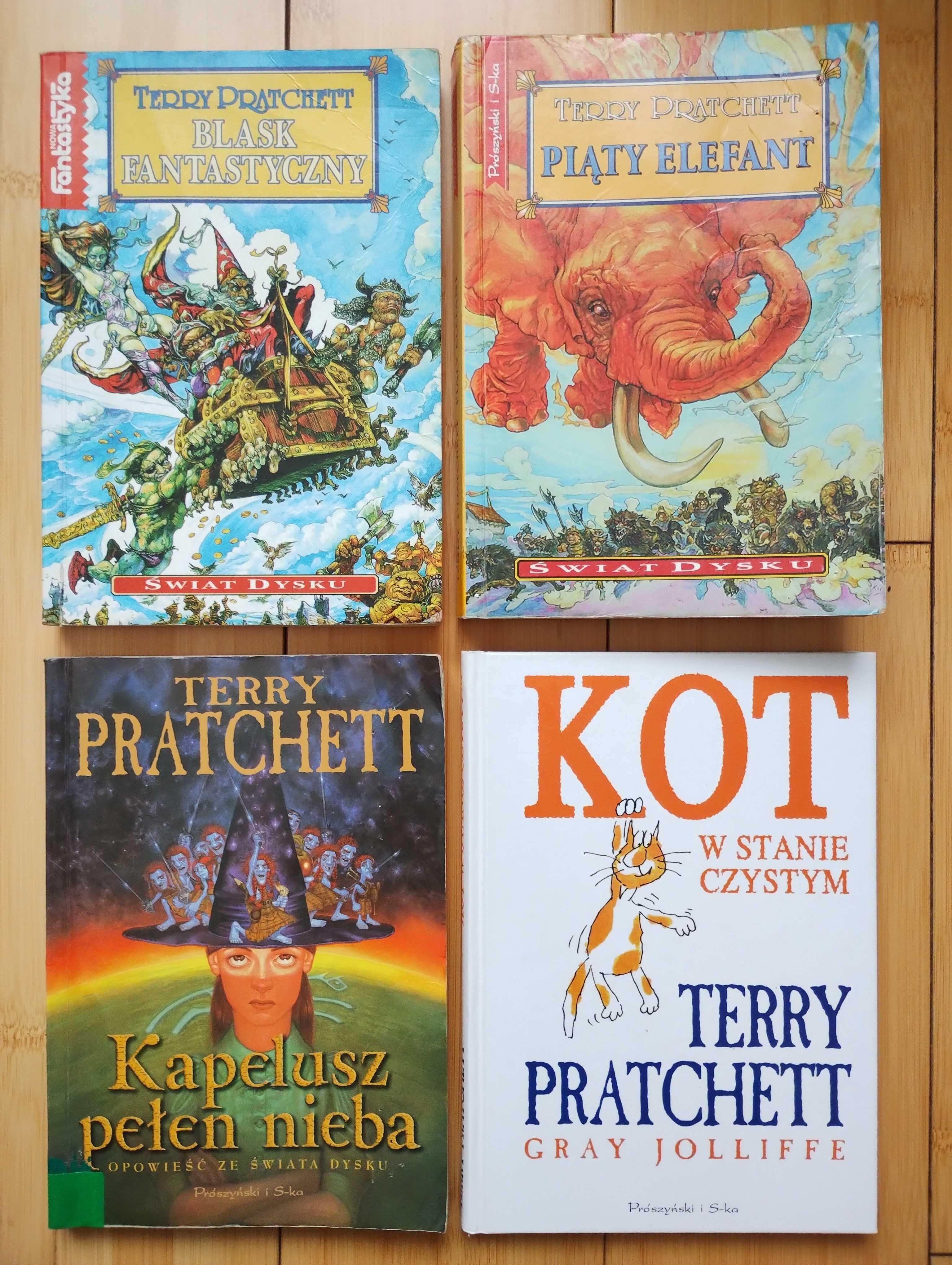 PRATCHETT Blask fantastyczny Piąty elefant Kapelusz pełen Kot w stanie