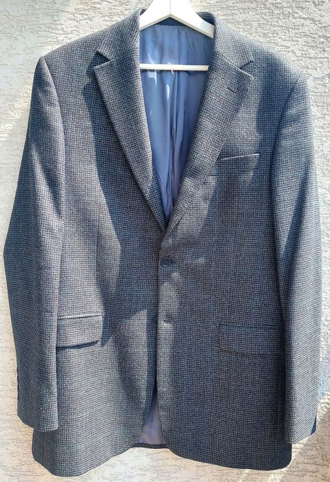 Marynarka Marks & Spencer rozmiar 52 XL slim fit szara premium design