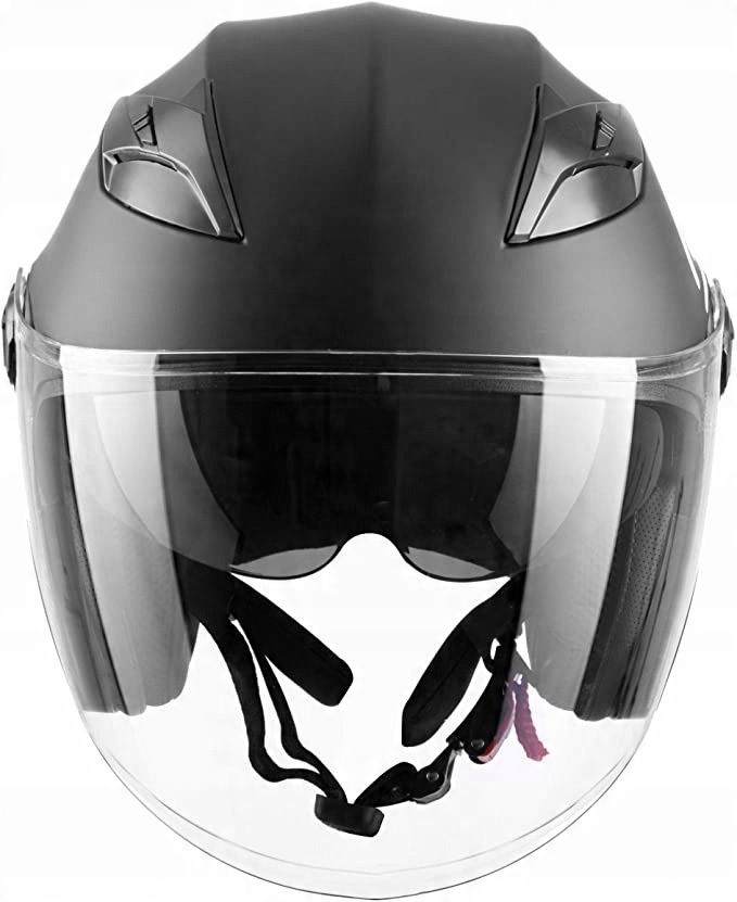 Westt jet kask MOTOCYKLOWY CZARNY matowy ROZ. M/L W-001