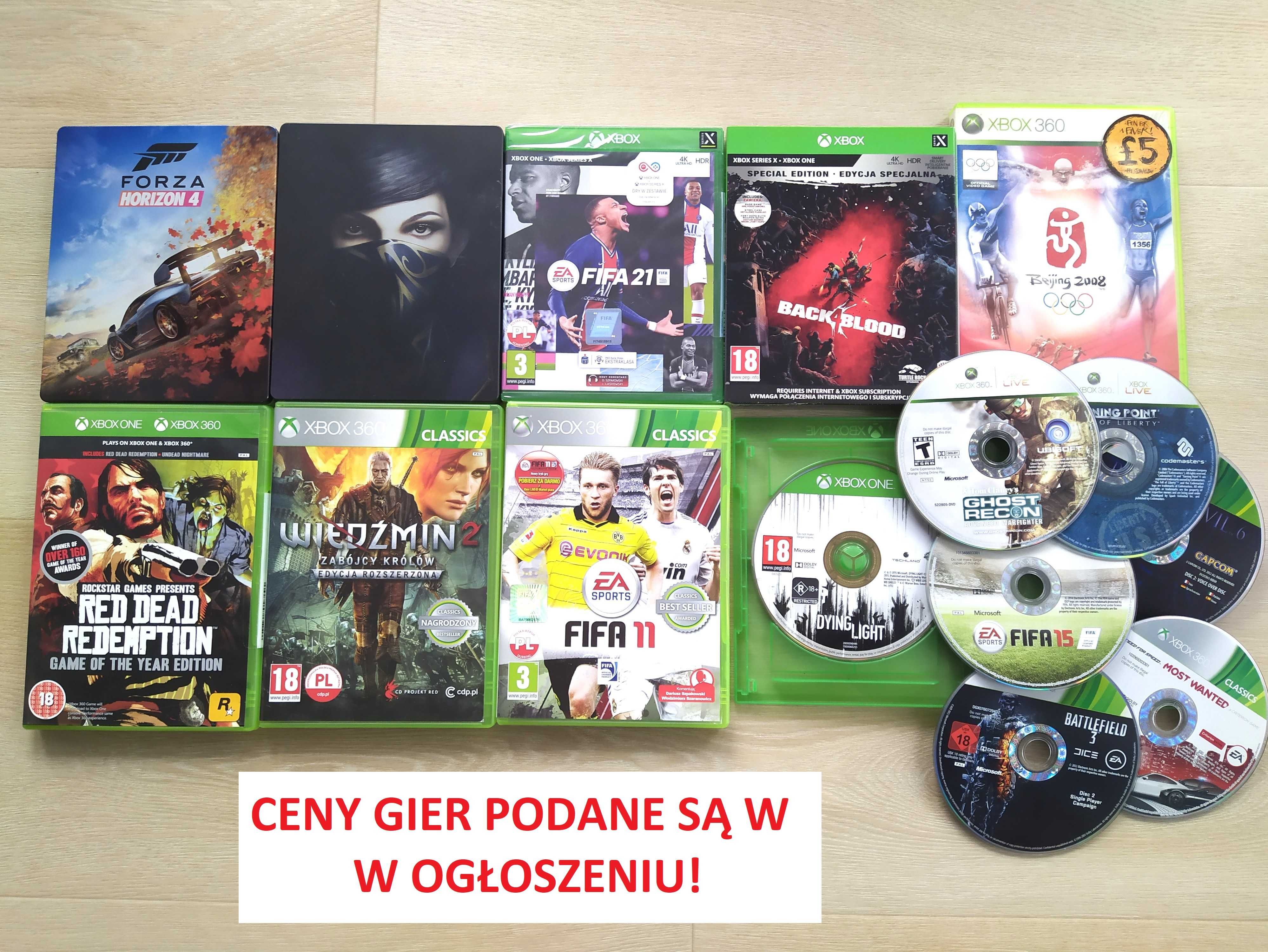 Gry na XBOX - FIFA, Wiedźmin, Red Dead Redemption, Dying Light, Forza