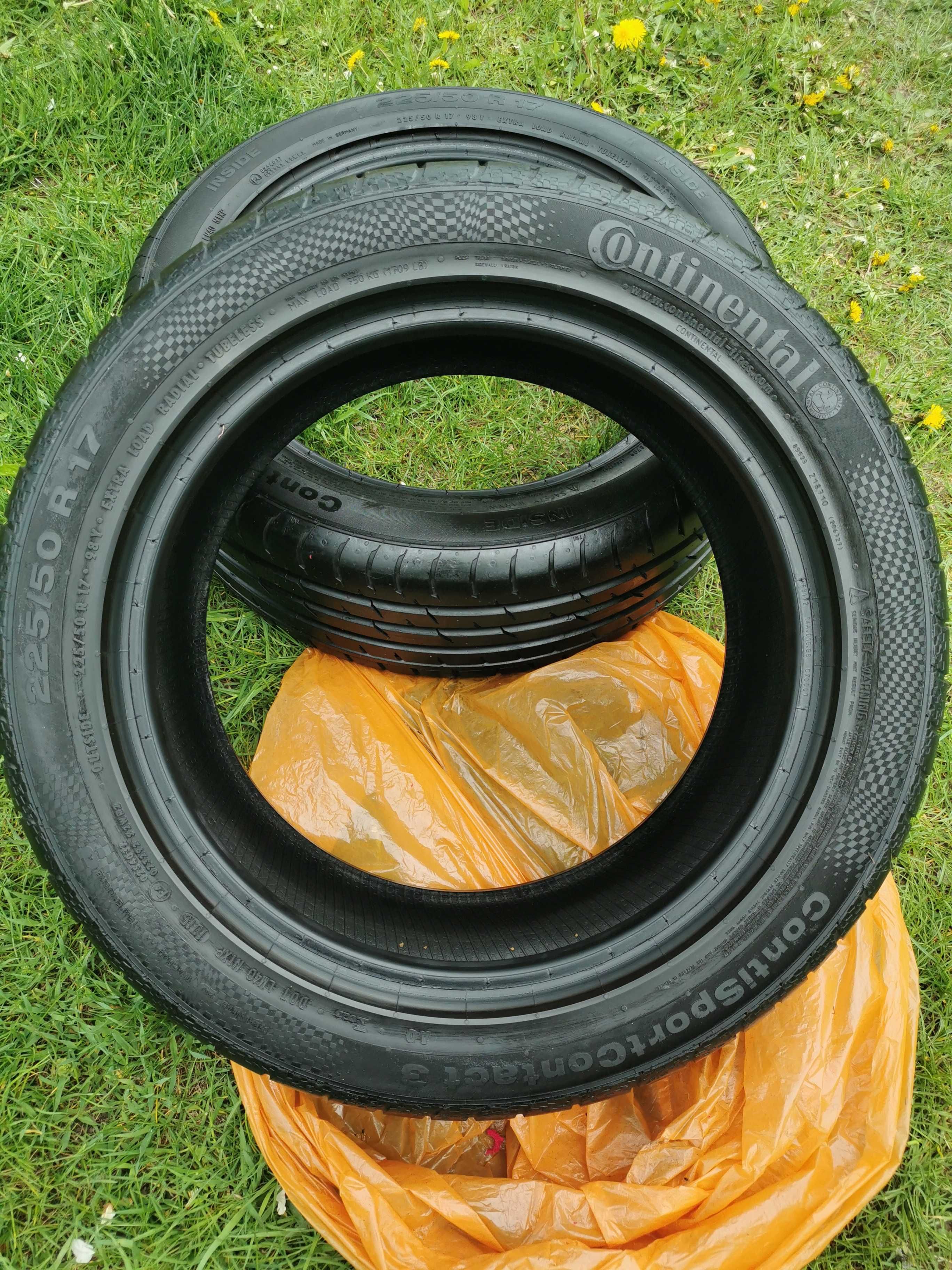 Продаю 2 шини Continental ContiSportContact 3 225 50 R17.